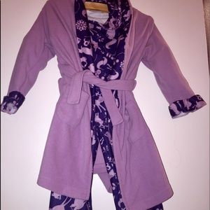 Toddler Girls 3 Piece Flannel Pajama Set